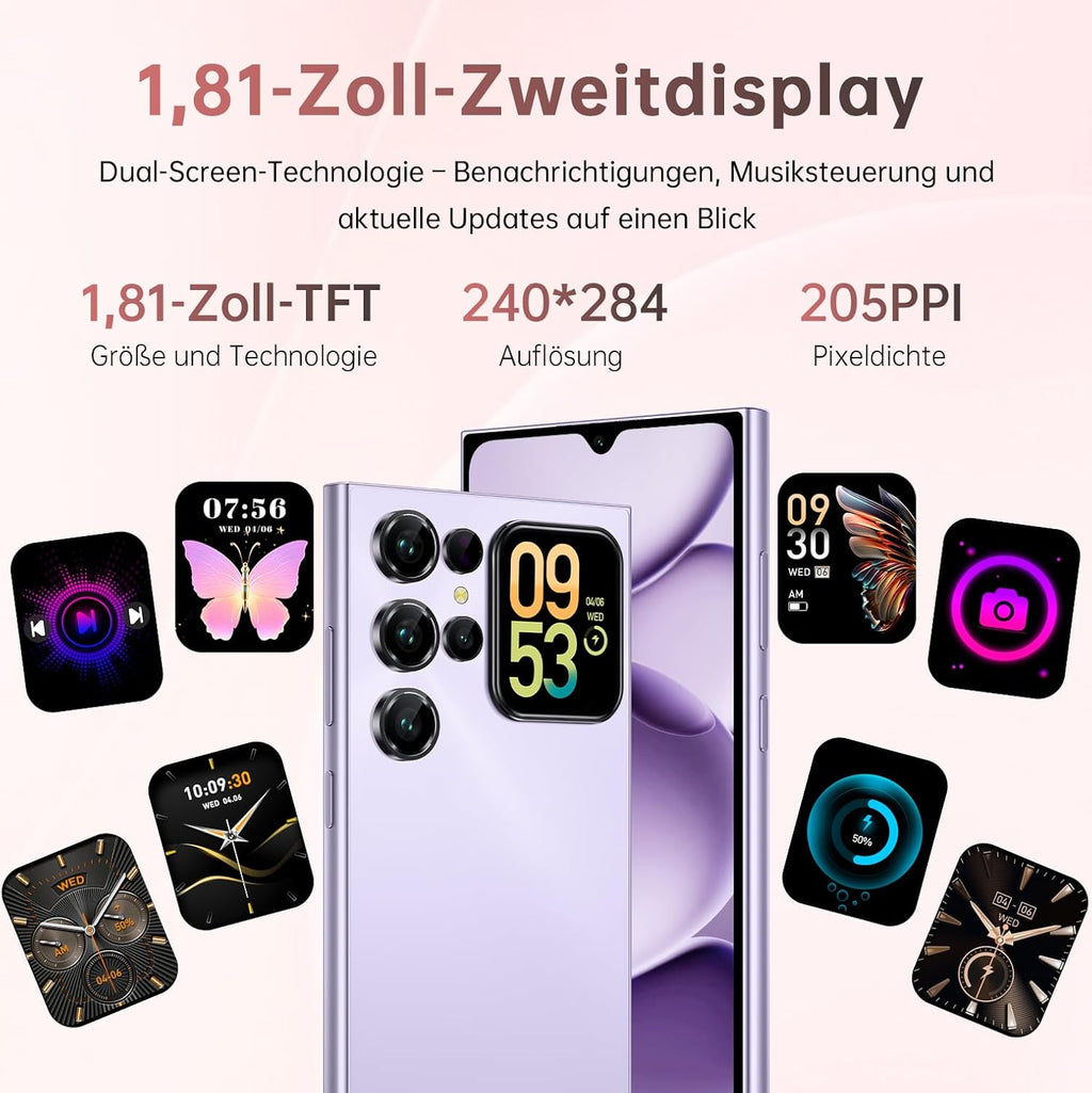 OUKITEL C62 Smartphone 6,88 pouces Batterie 5150 mAh Corps ultra-fin 9,5 mm (4 Go + 128 Go) Violet Double SIM