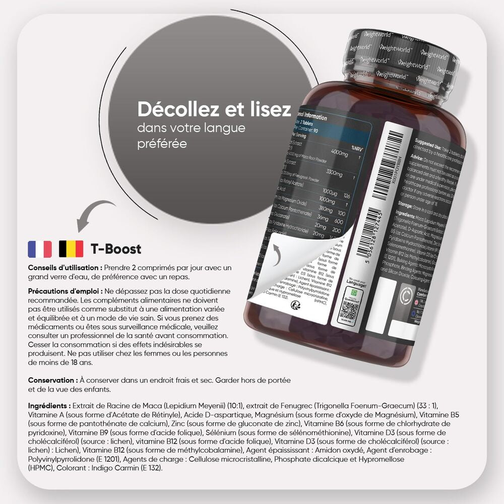 WeightWorld T-Boost 180 comprimés