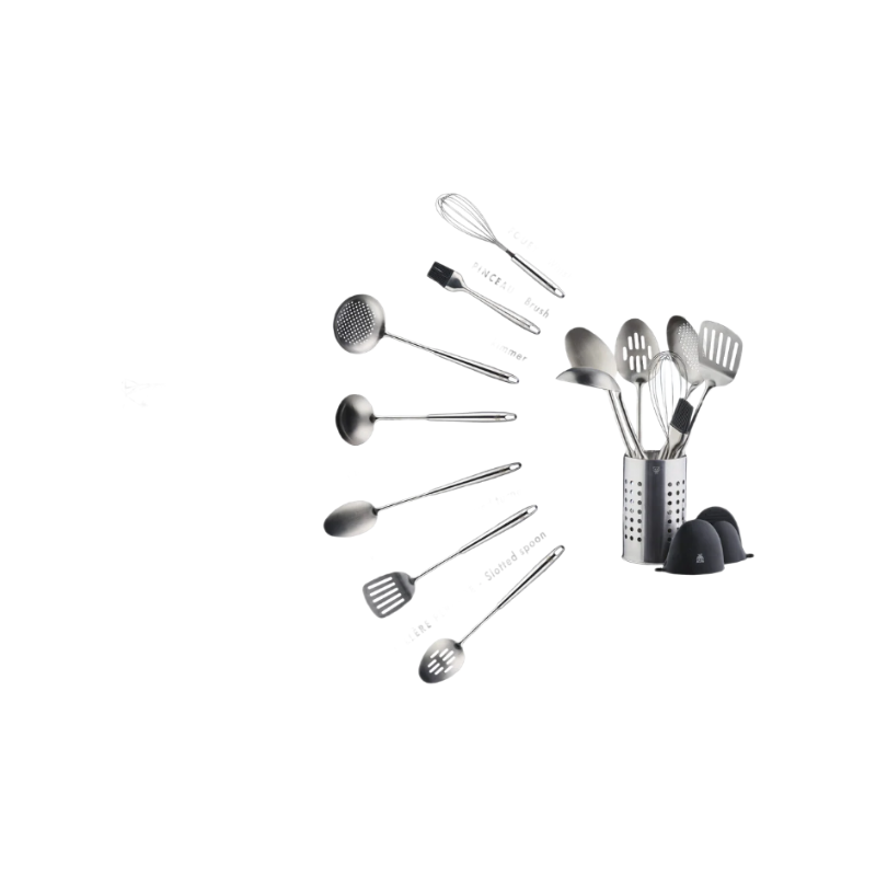 Björn Ensemble d'ustensiles de cuisine en acier inoxydable STAL - 10 pièces