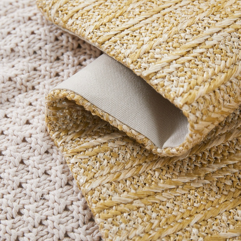 MEROPE, Housse de coussin en toile PE/Polyester, 50x50 cm, kaki, 1 pack