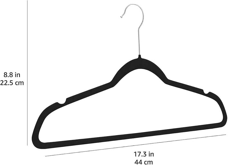 ANQI Lot de 50 cintres à vêtements antidérapants - Noir
