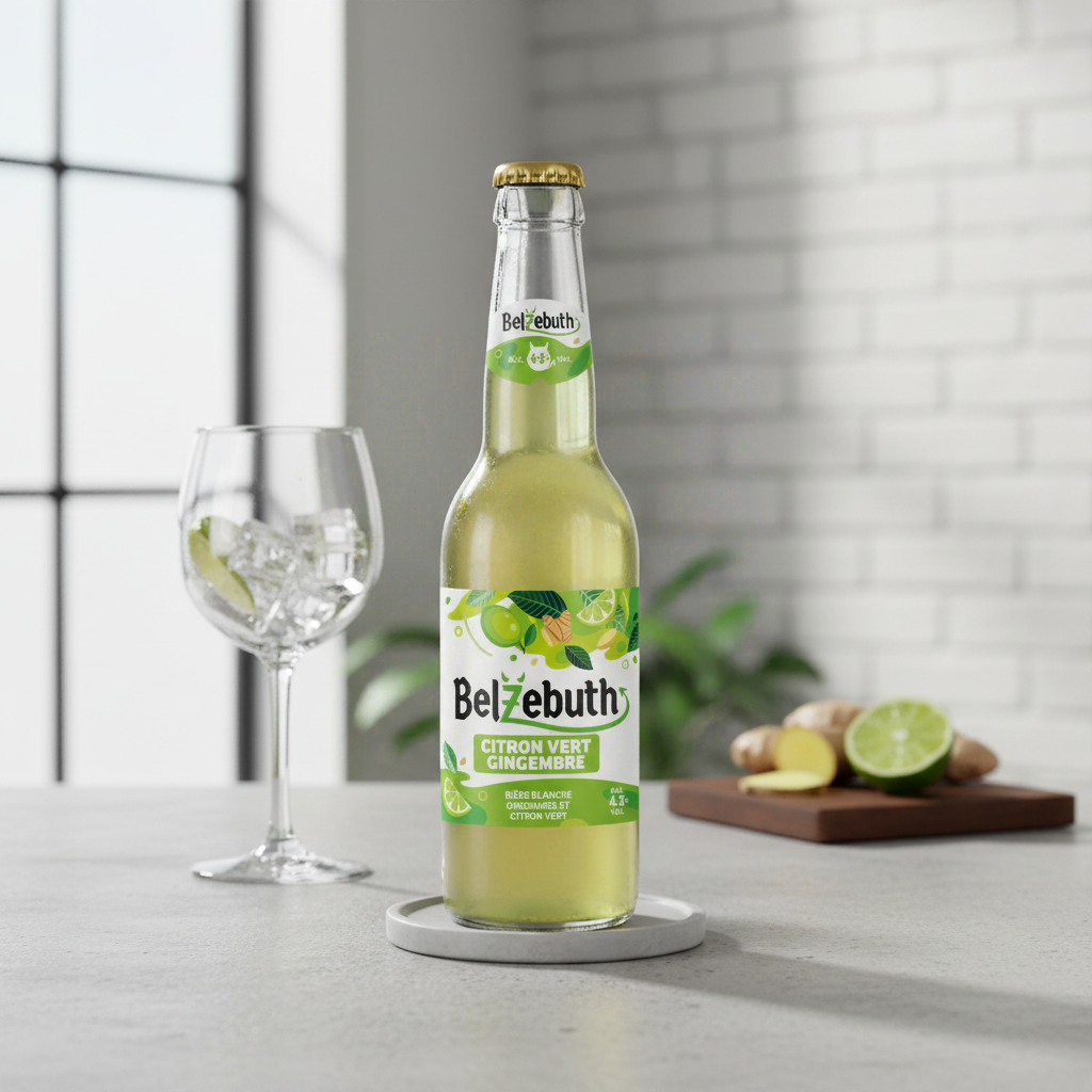 BELZEBUTH Bière blanche Gingembre Citron Vert 4,5 % - 33 cl