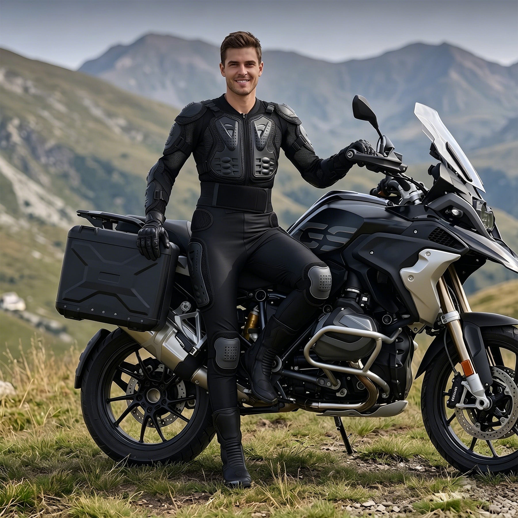 Pantalon de protection moto unisexe avec coques de protection, Protections résistantes aux chocs pour hanches, cuisses et genoux, Équipement de sécurité antichute pour VTT