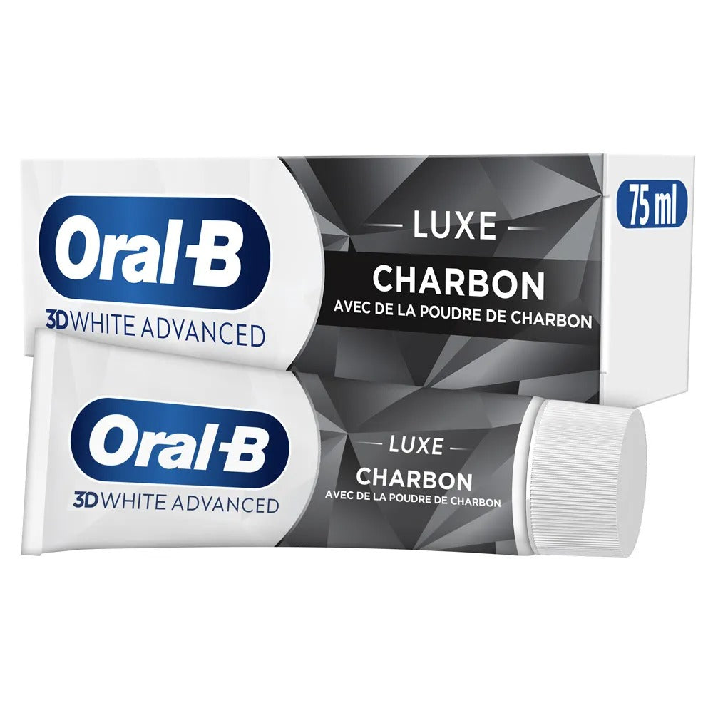 ORAL-B 3D White Advanced Luxe Charbon - Dentifrice - 75ml