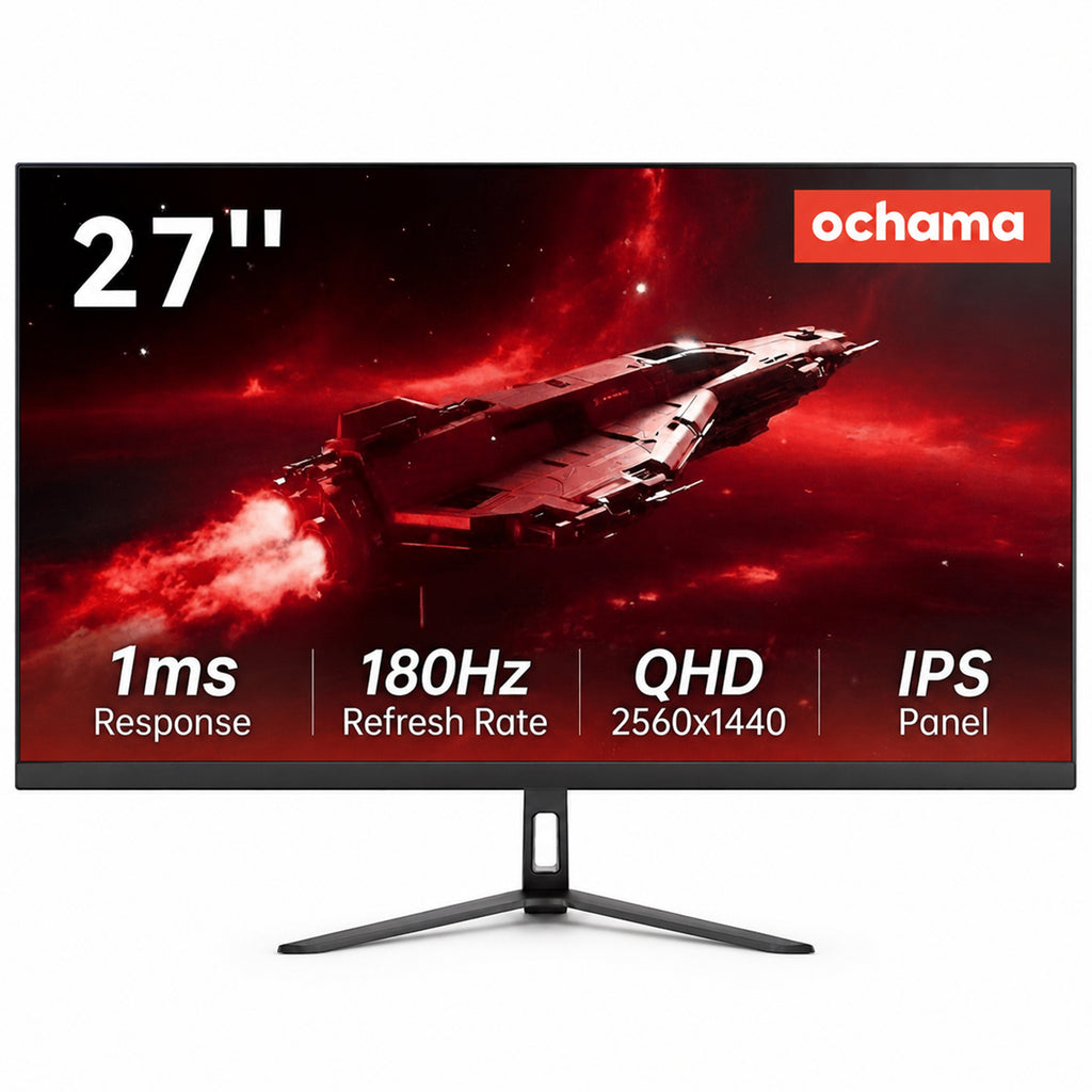ochama Moniteur gaming haute résolution 2K QHD - 27 pouces