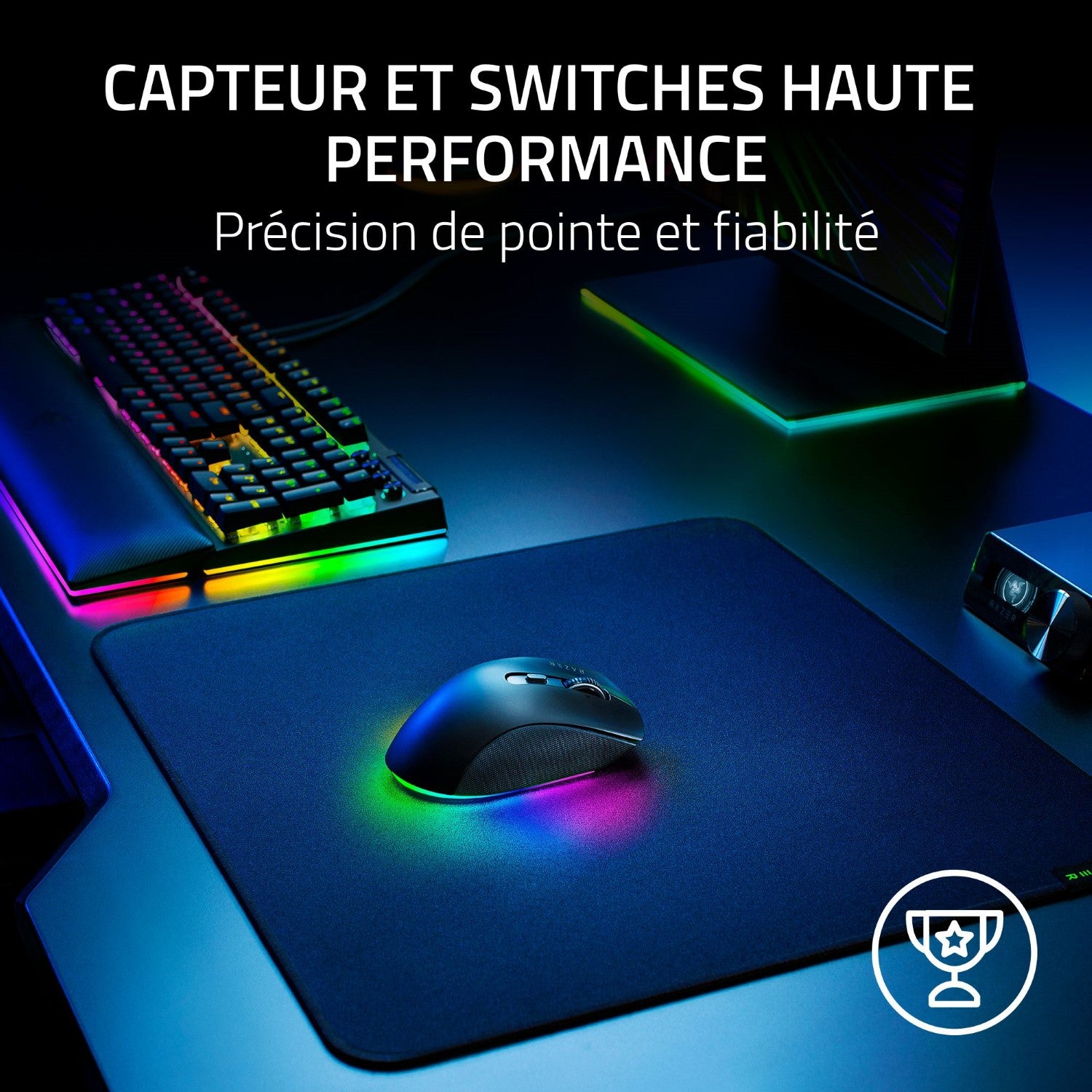Razer Pro Click V2 Souris Gaming sans fil - 30000 DPI, 9 Bouttons - Noir