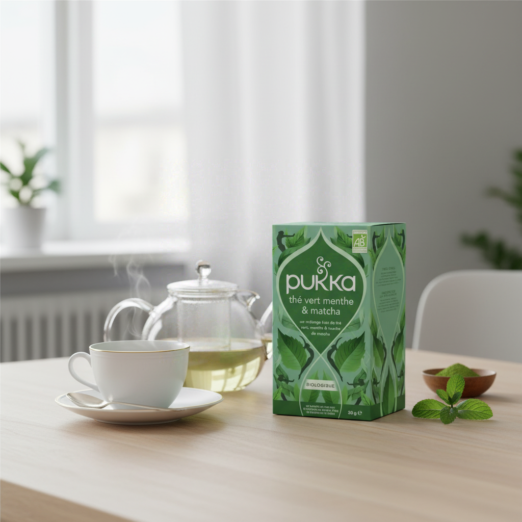 PUKKA Thé vert menthe & matcha - 20 sachets