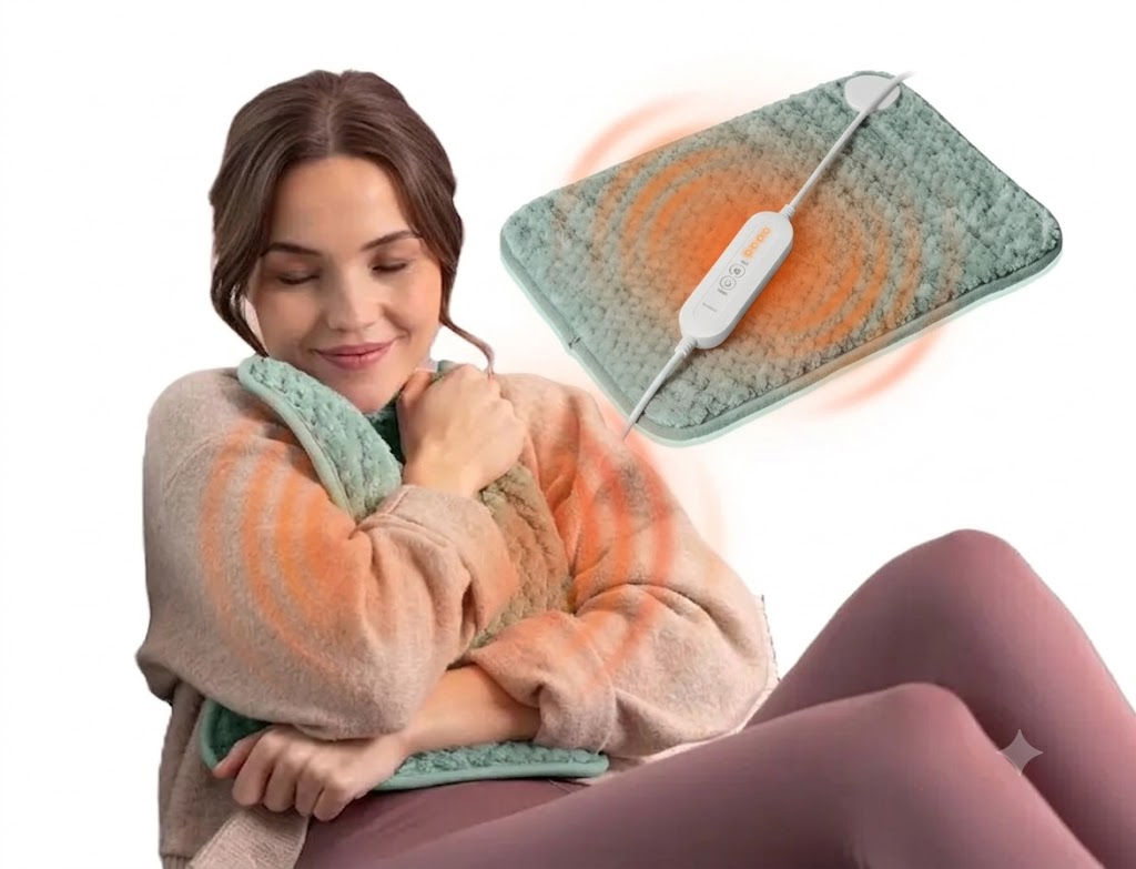 medisana HP 517 Coussin chauffant, Vert, Ultra-doux, 4 niveaux de chaleur, Arrêt automatique