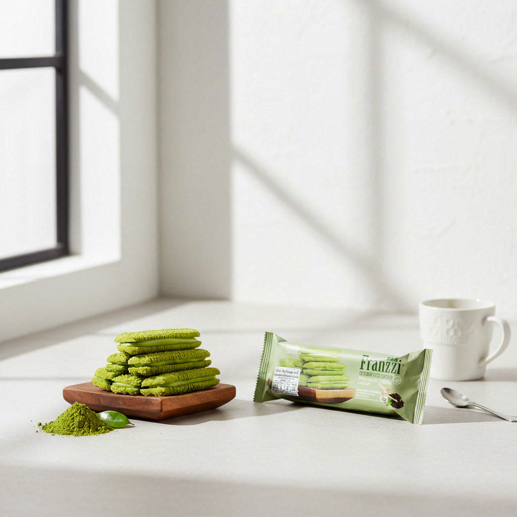 Franzzi Cookies mousse au matcha, saveur chocolat, 70 g