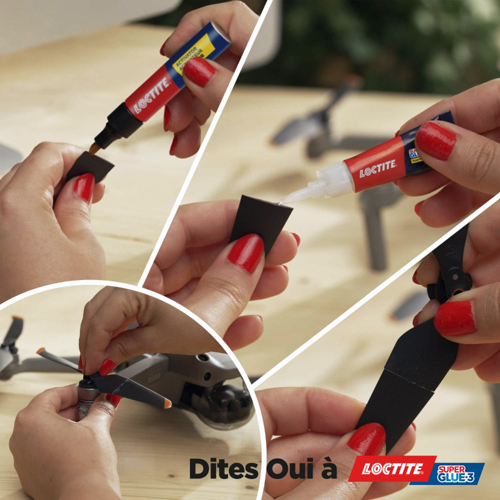 Henkel Loctite – Super Glue-3 Tous Plastiques (tube de 2 g + stylo activateur de 4 ml) – Colle forte transparente pour tous plastiques – Transparente à séchage immédiat