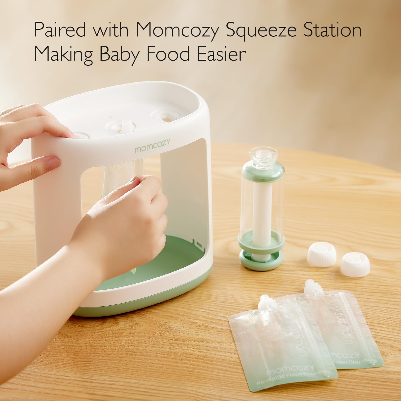 Momcozy RP01 Sachets de purée réutilisables pour bébé - 10 x 100 ml