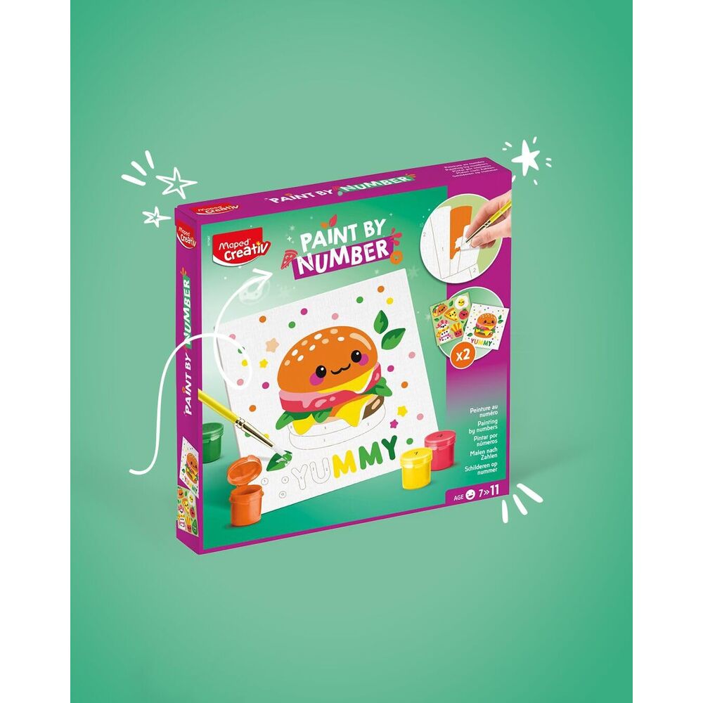 Maped Creativ Peinture par Numéros – Kawai Food Salty – Activité de Peinture pour Enfants