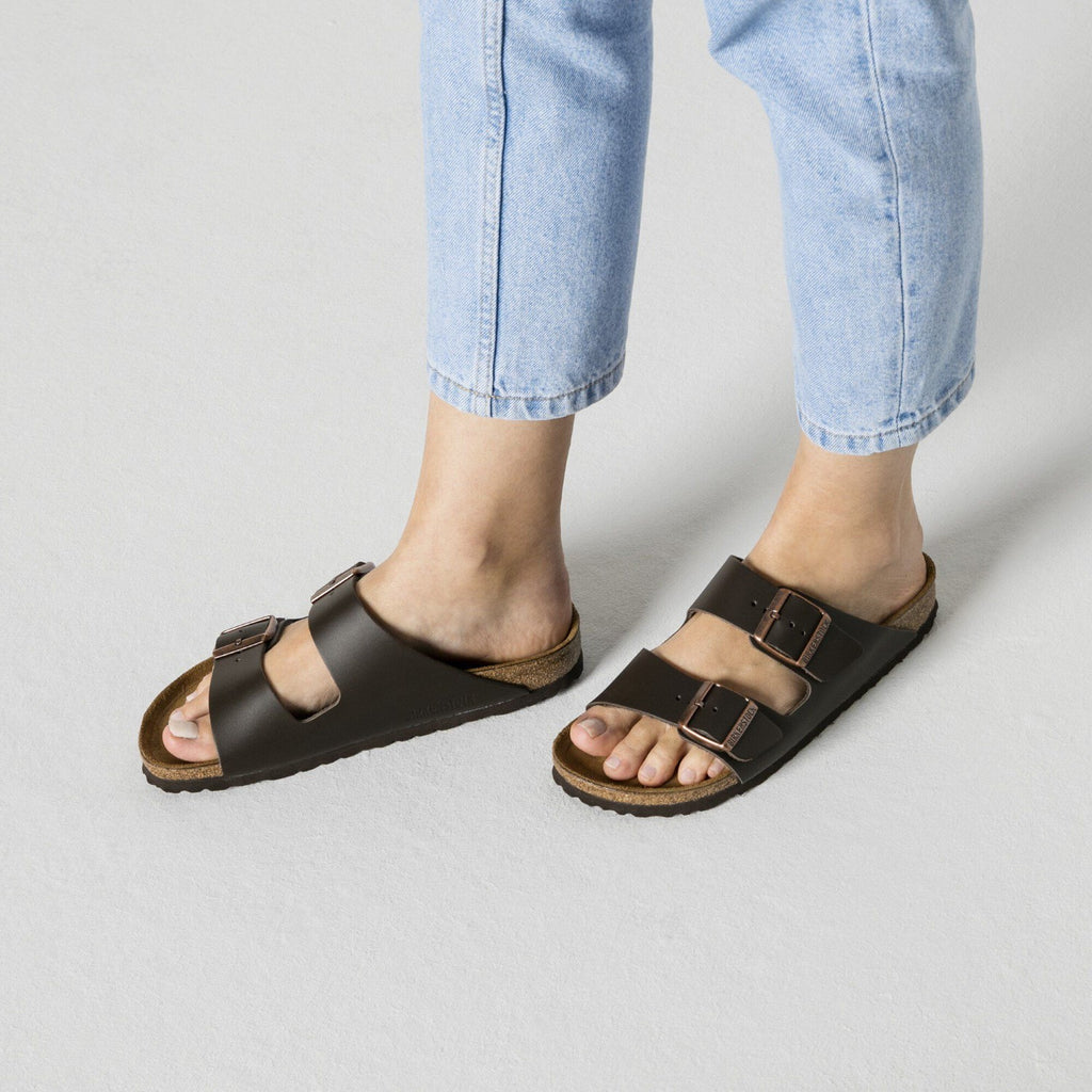 Birkenstock Arizona Cuir naturel Marron foncé