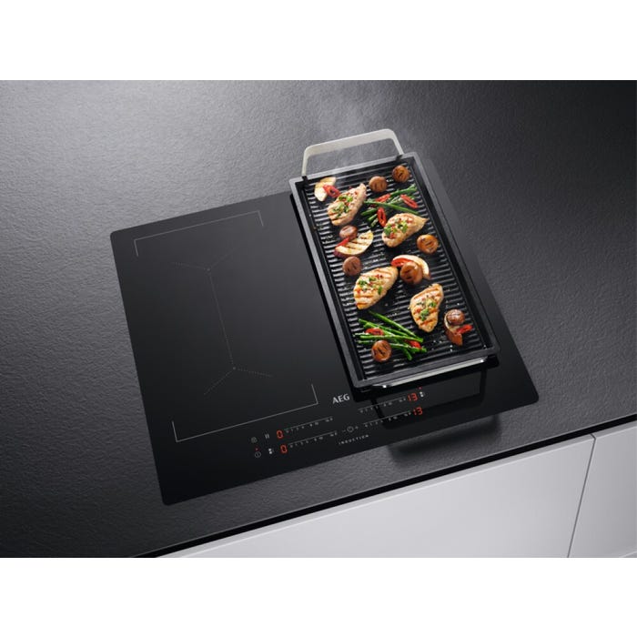 AEG IKS64453IB Plaque de cuisson à induction encastrable 60 cm - 4 zones avec fonction Bridge - Noir
