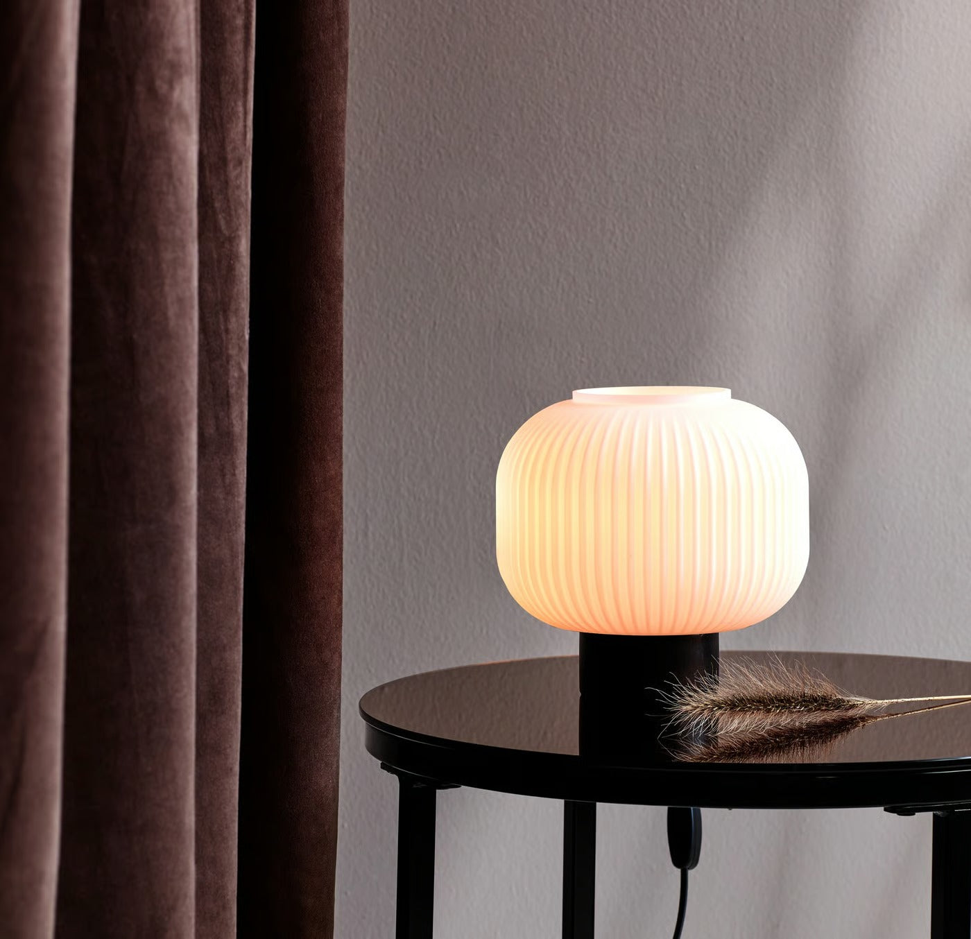 Lampe à poser MILFORD verre noir IP20 E27 - Nordlux, Intérieur