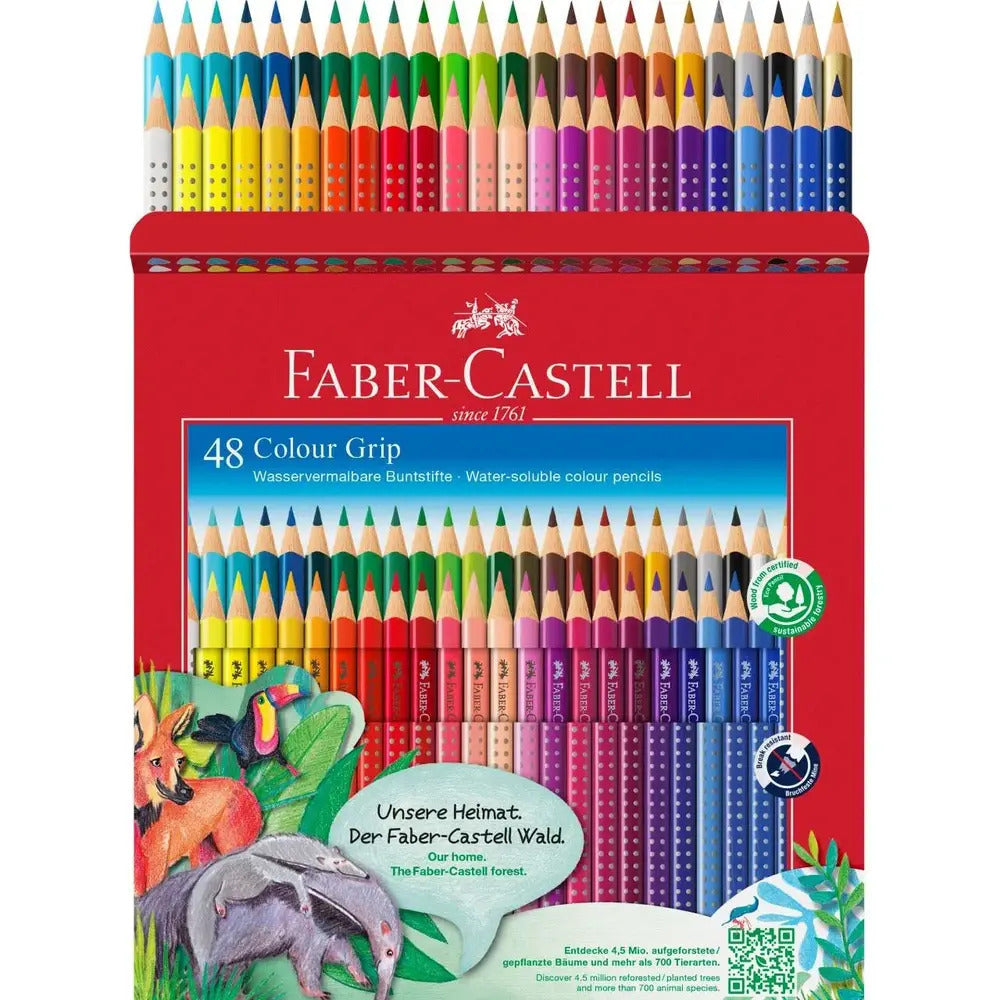FABER-CASTELL Colour Grip Set de 48 crayons de couleur