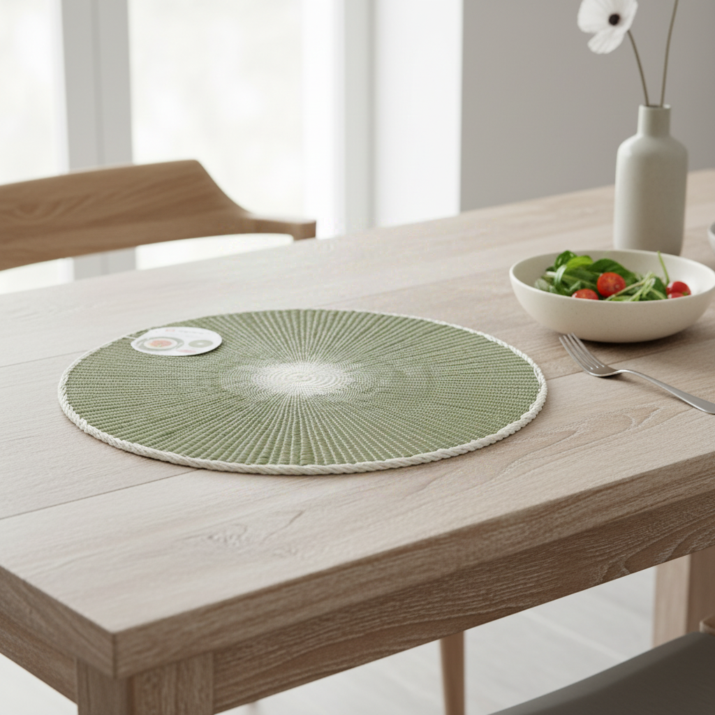 Alpina Set de table en fil de papier vert - Ø 39 cm
