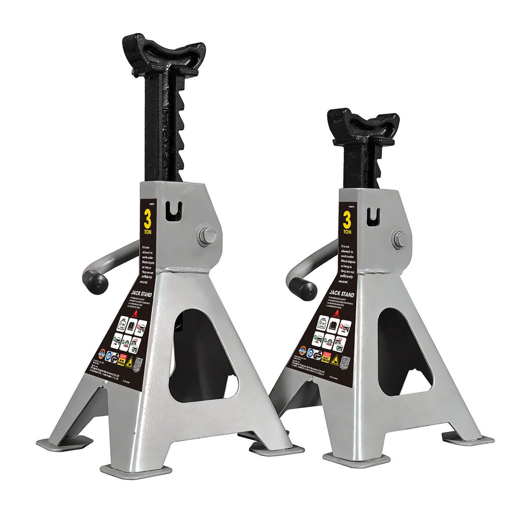 TCE Chandelles de Sécurité Robustes 3t 276-420mm Hauteur Réglable Profil Bas en 1494 Certifié GS Structure en Acier Épais pour Changement de Pneu Réparation de Châssis Adapté aux