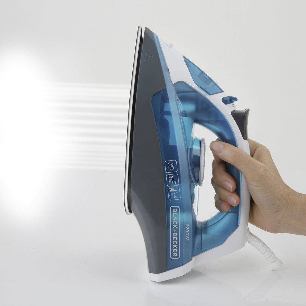 BLACK+DECKER BXIR2200E Fer à vapeur avec semelle en acier inoxydable 2200 W