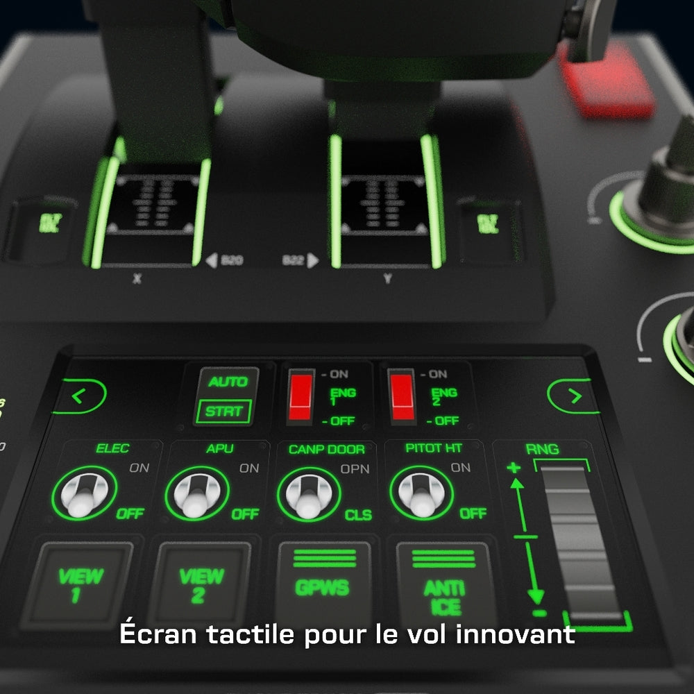 Turtle Beach VelocityOne Flightdeck Système de simulation universelle HOTAS Filaire - HUD OLED personnalisable & 139 boutons programmables - Windows 10/11 - Noir