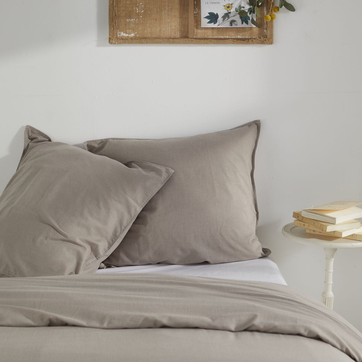 TODAY Parure de lit 2 personnes 240 x 260 cm Chambray dune Bérénice - Charme