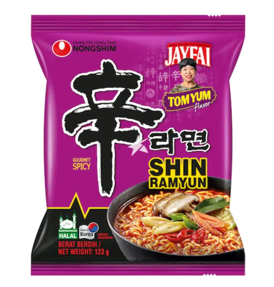 Nongshim Shin Ramyun Nouilles instantanées saveur Tom Yum Jay Fai - 123 g