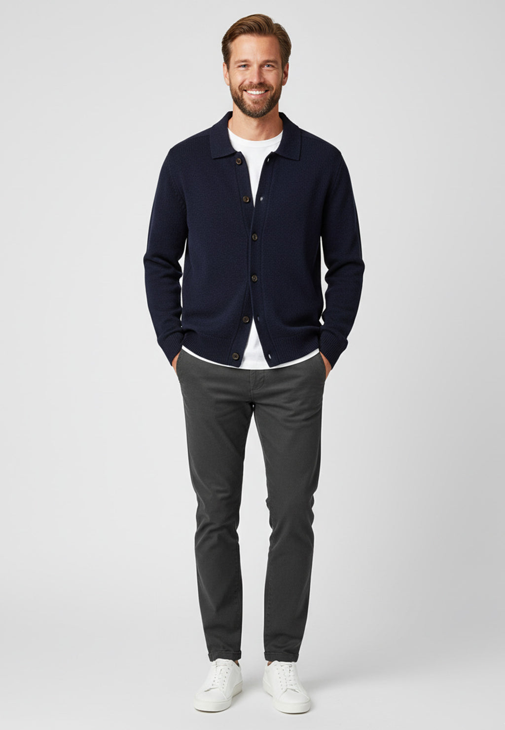 Resteröds Cardigan Dean Bleu Marine S