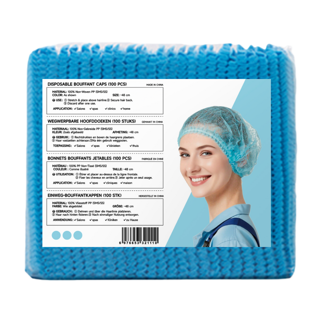 YIJINCHAN Élastiques à cheveux jetables, Bleus (100 pcs/paquet)