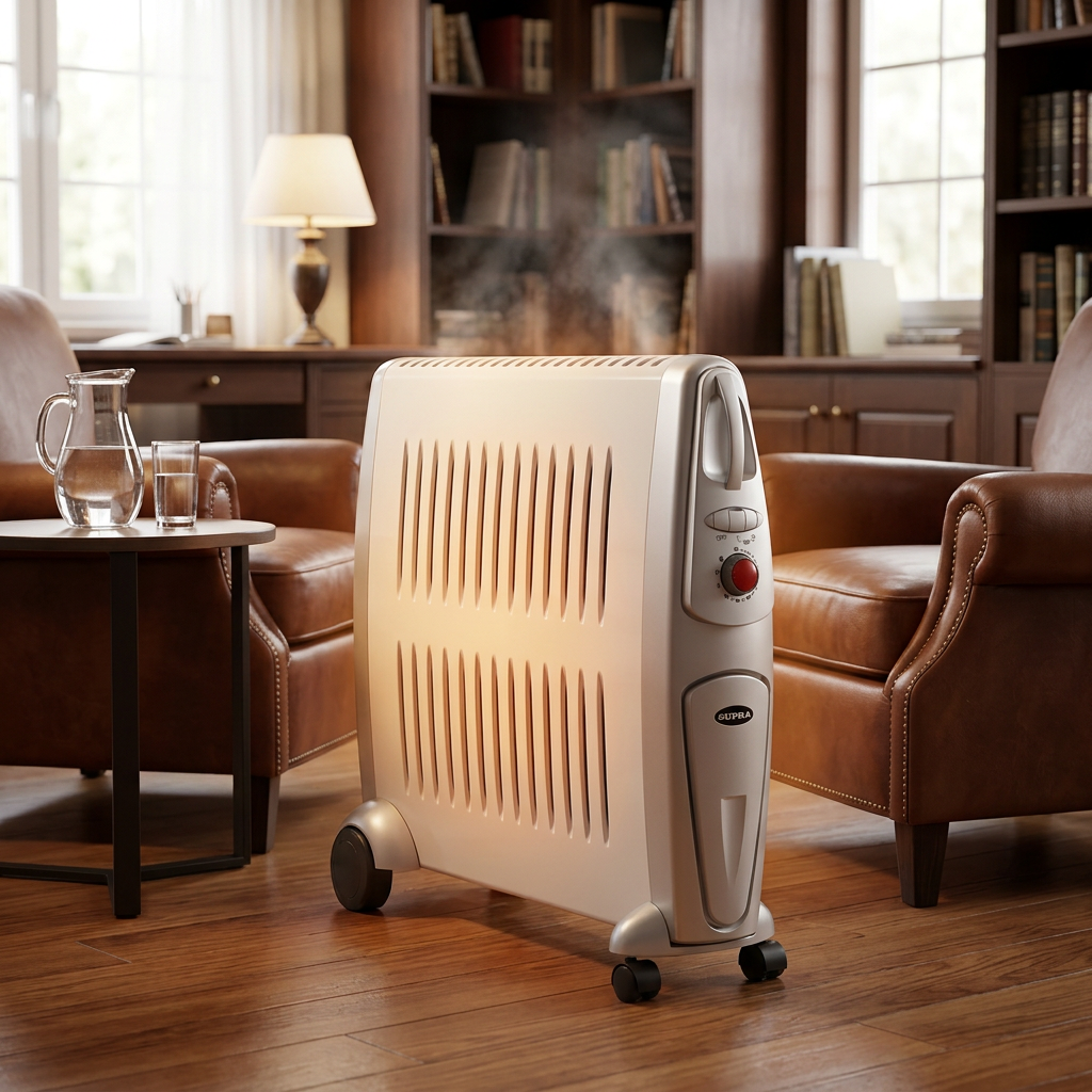 SUPRA Ceramino 1503 Radiateur en céramique 1500 W Chauffage portable 3 niveaux de puissance 0,7 L Humidificateur Protection de sécurité antigel