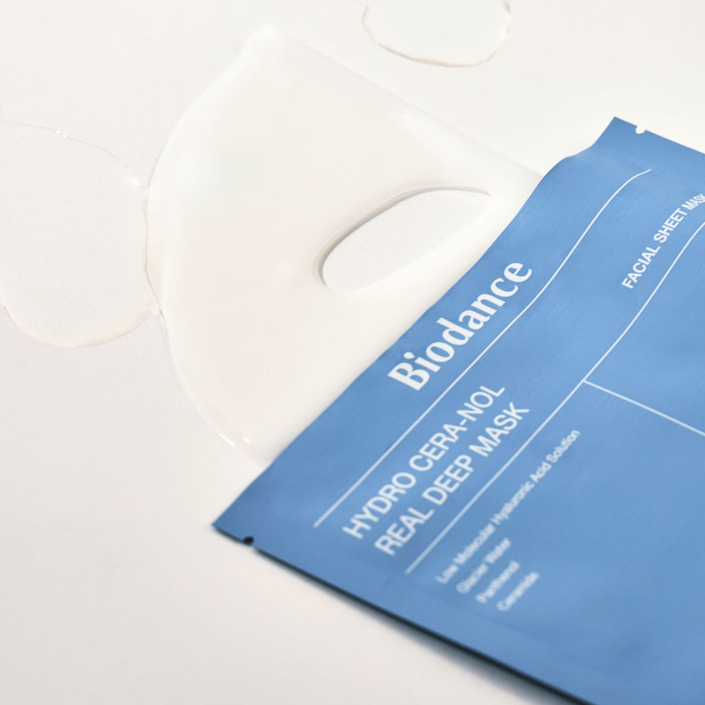 Biodance Hydro Cera-nol Real Deep Mask Lot de 4 masques apaisants et renforçants