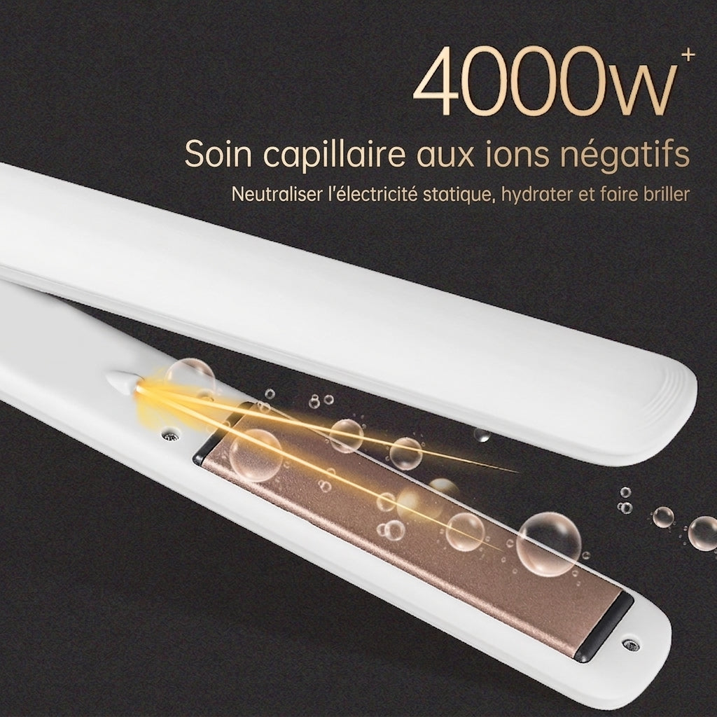 K·SKIN KD280 Lisseur/Fer à lisser, Soin des cheveux aux 20 millions d'ions négatifs + Chauffage rapide en 30 secondes, Neuf réglages de température de 120 à 200℃