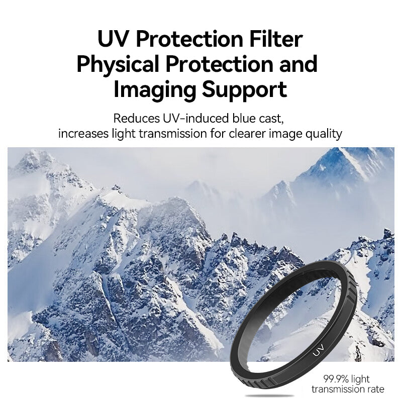 ochama×J.ZAO Filtre UV pour DJI Action 3/4/5PRO - Protecteur d’Objectif, Accessoire Anti‑Reflet pour Caméra d’Action