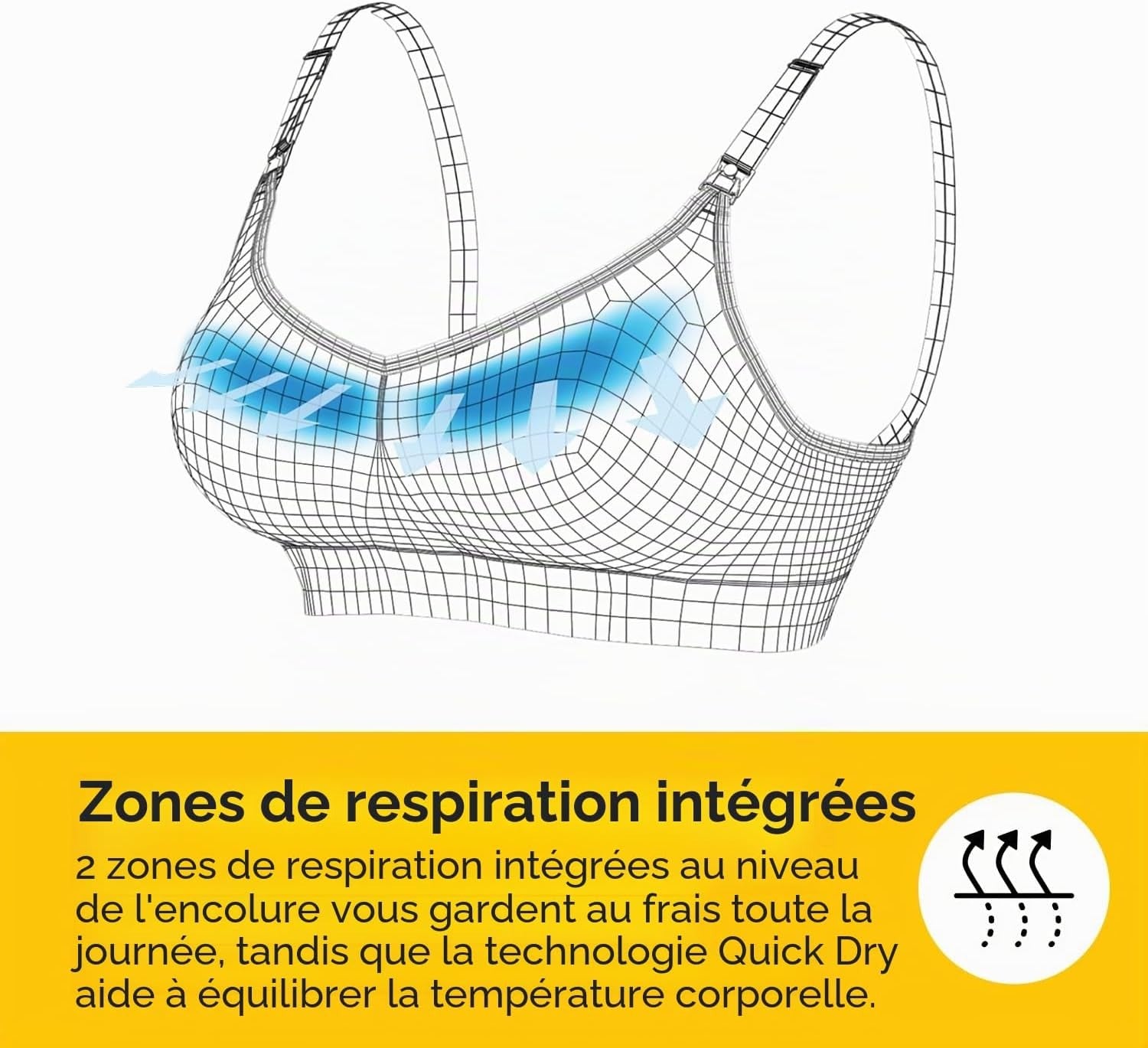 MEDELA Keep Cool - Soutien-gorge d'allaitement, noir, taille M