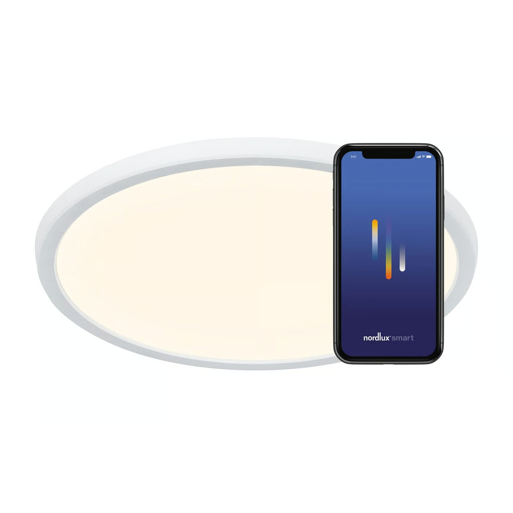 Plafonnier OJA SMART 29 - LED intégrée plastique blanc - variation de température de 2700-6500k IP20 - Nordlux, Intérieur