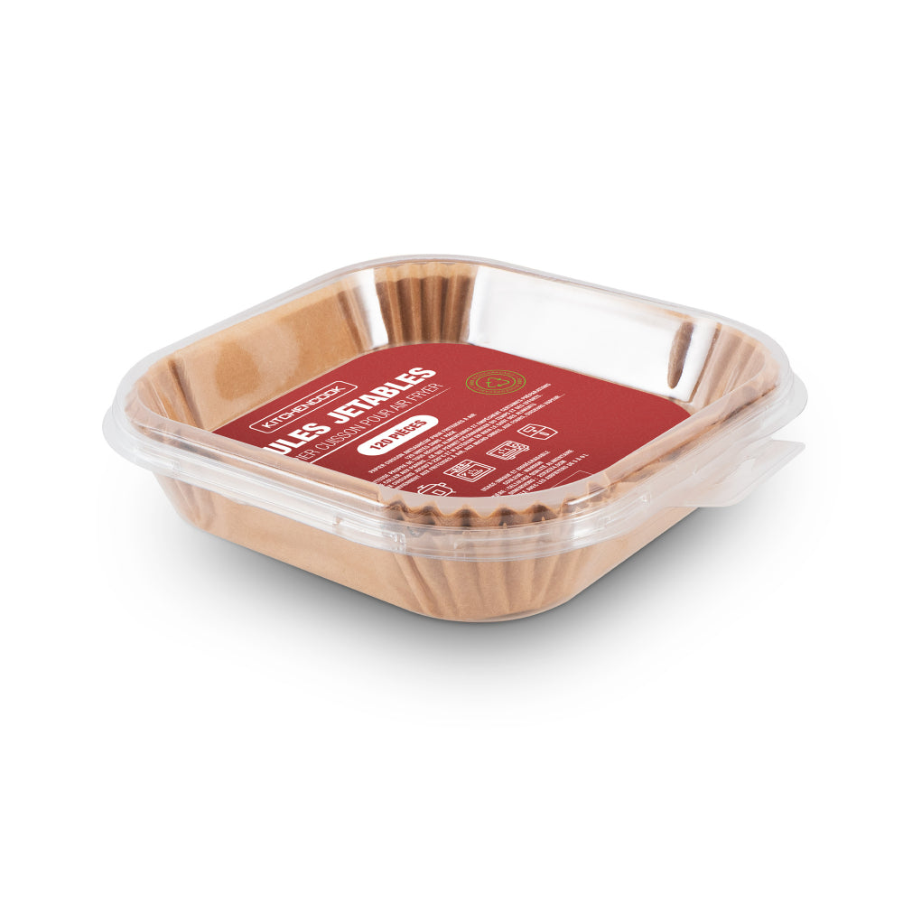 KitchenCook AIRFRYPAPER20 Lot de 120 papiers de cuisson pour friteuse sans huile