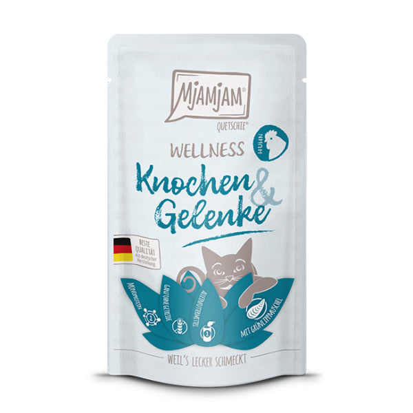 MjAMJAM Nourriture humide pour chat soin des os et des articulations au poulet 125 g