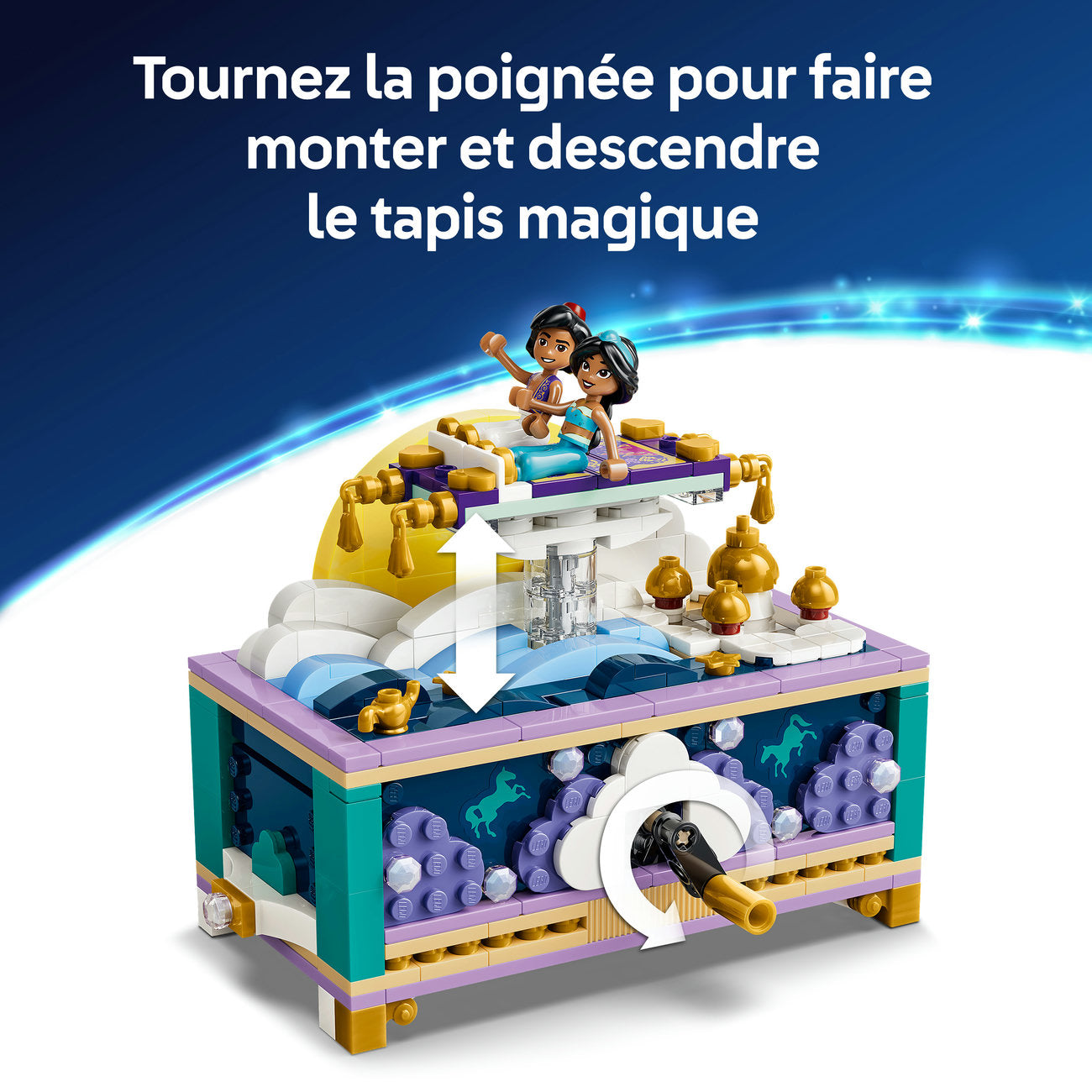 LEGO Disney Princess 43295 La boîte à bijoux de Jasmine