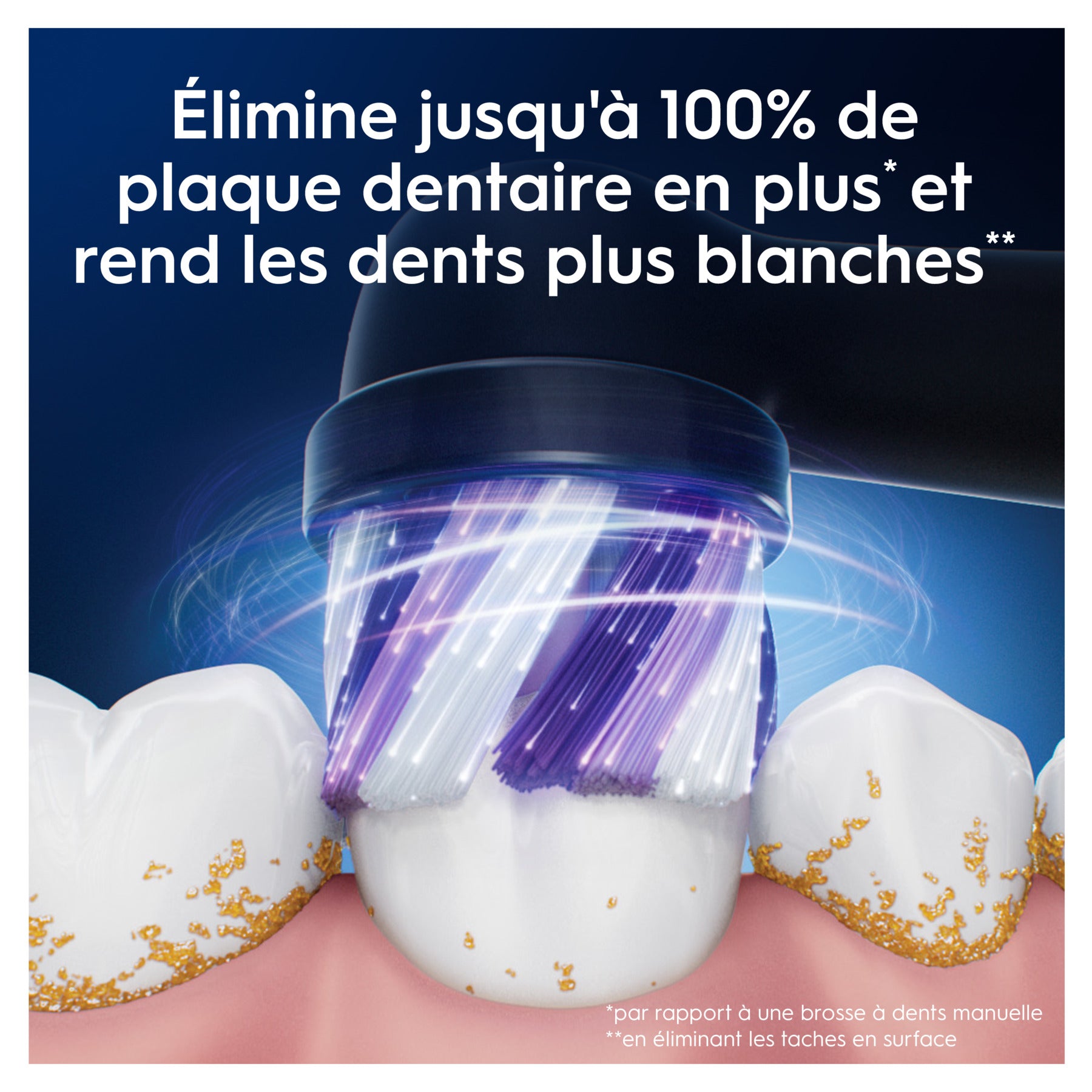 Oral-B iO Series Têtes de brosse de rechange rondes authentiques Noires adaptées aux gencives sensibles 3