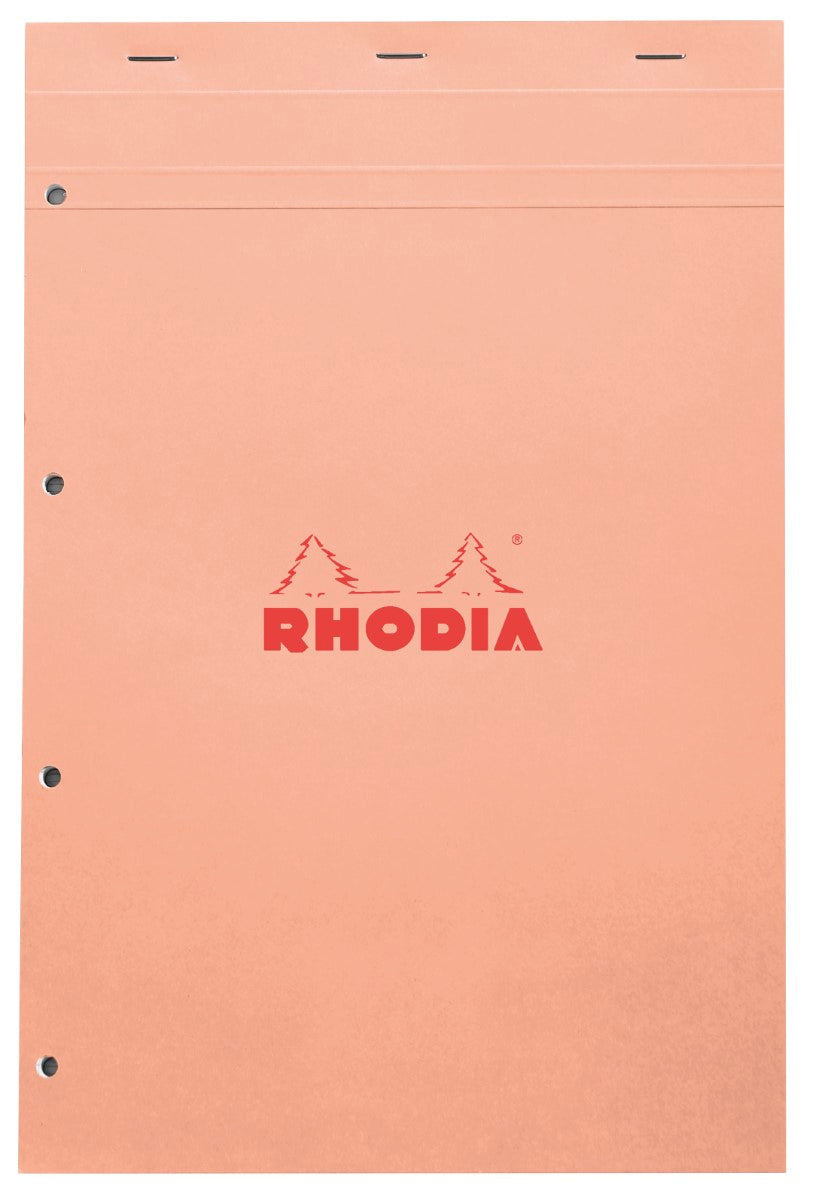 CLAIREFONTAINE Rhodia bloc agrafé COULEURS N°20 5/5 80 feuillets microperforés et perforés 4 trous, couvertures assorties