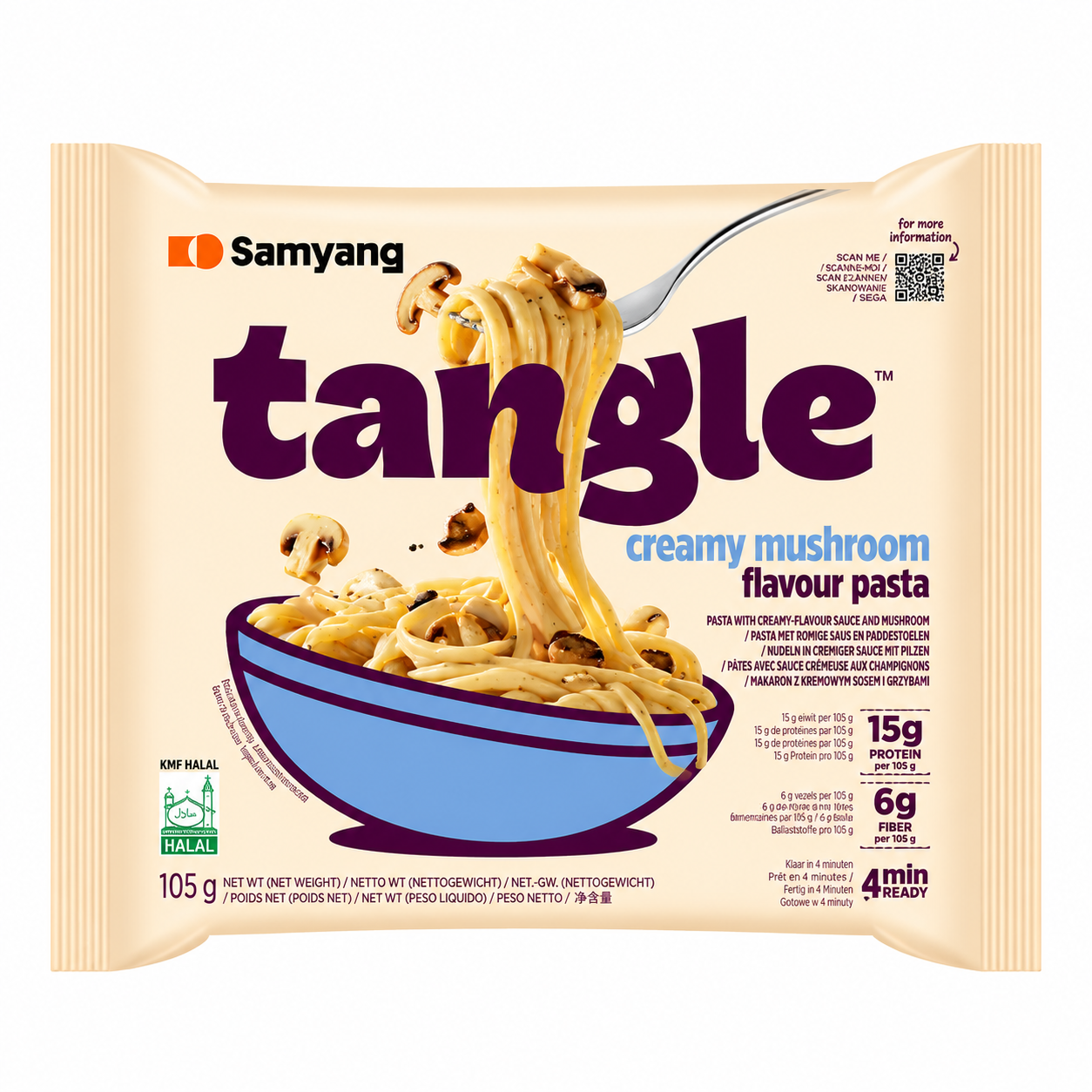 SAMYANG Tangle Pâtes à la crème de champignons 105 g