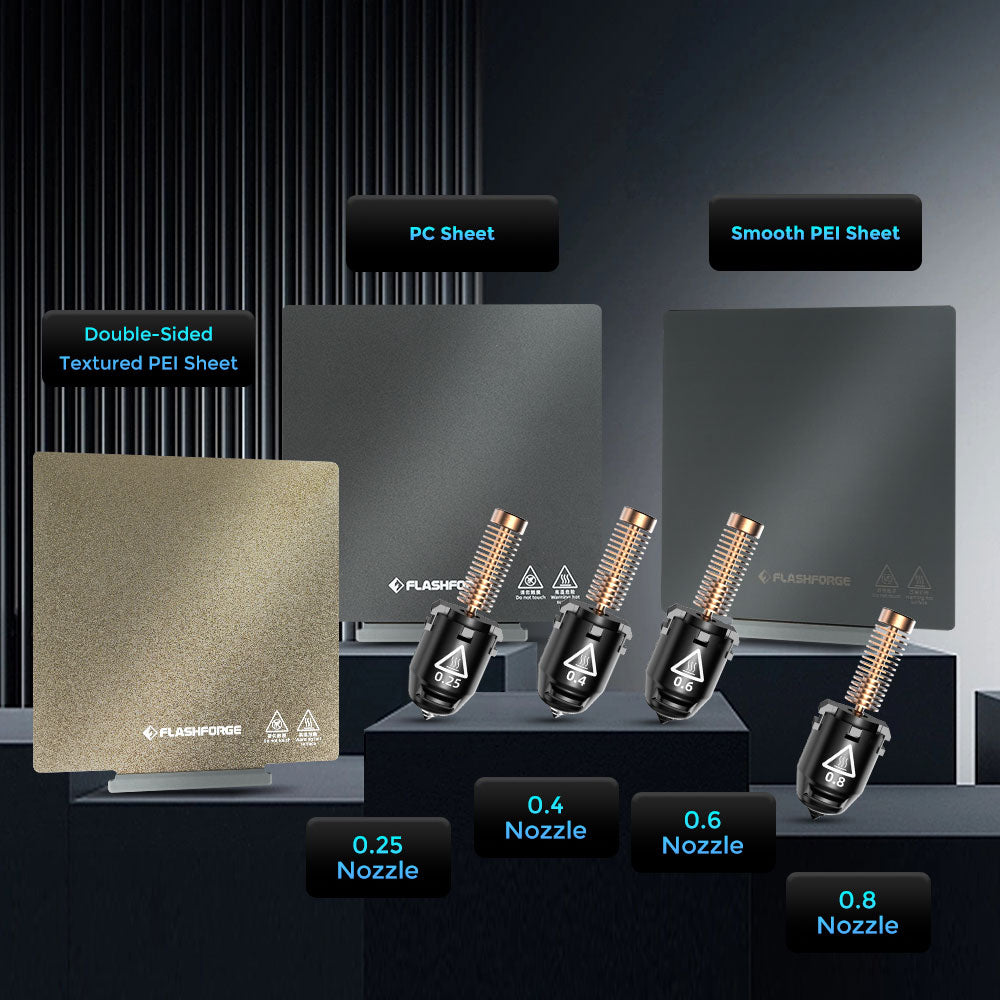 FlashForgeAdventurer 5M Imprimante 3D, vitesse max. 600 mm/s, extrudeuse directe 280 °C, taille d'impression 220 x 220 x 220 mm