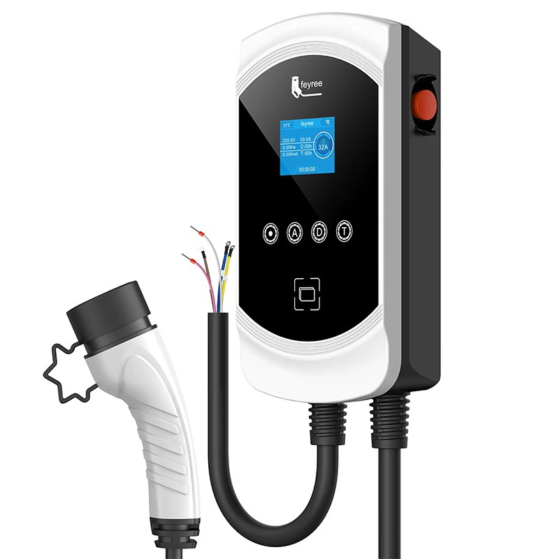 feyree Chargeur EV Type 2 32 A 7,6 kW 1P Équilibrage dynamique de la charge Modèle EVSE Wallbox Fonctionnalité d’application Wi-Fi intelligente pour voitures électriques