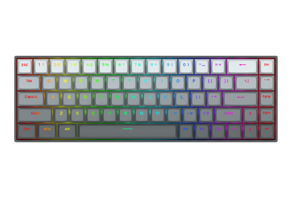 Redragon M68 Clavier de jeu mécanique à commutateurs magnétiques avec plaque supérieure en métal