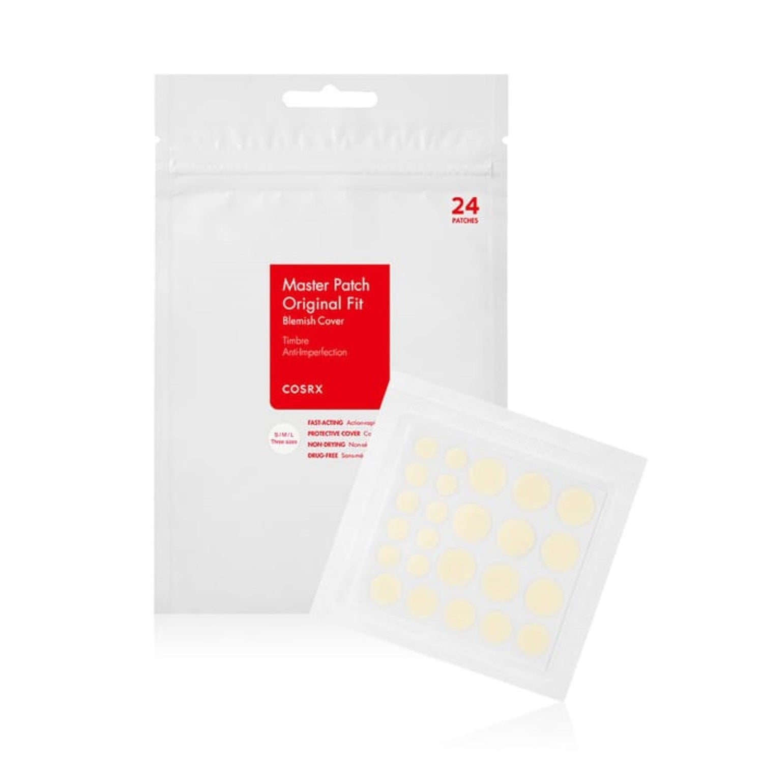 COSRX Acne Pimple Master Patch Original Fit Patchs Hydrocolloïdes 24 Patchs