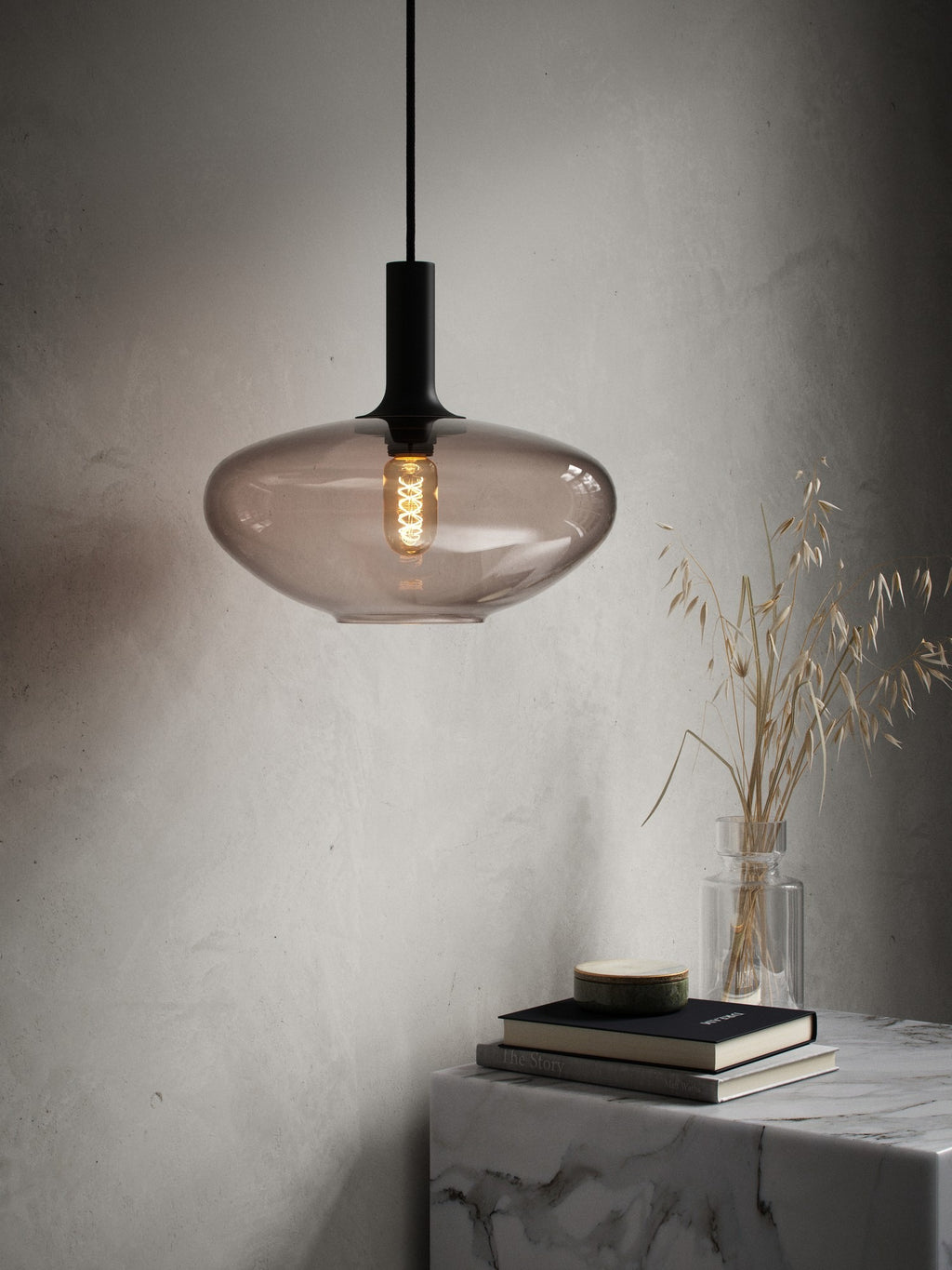 Ampoule DECO - E27 T45 Spiral Dimmable, verre ambré - blanc chaud 2200K 400 l. - Nordlux