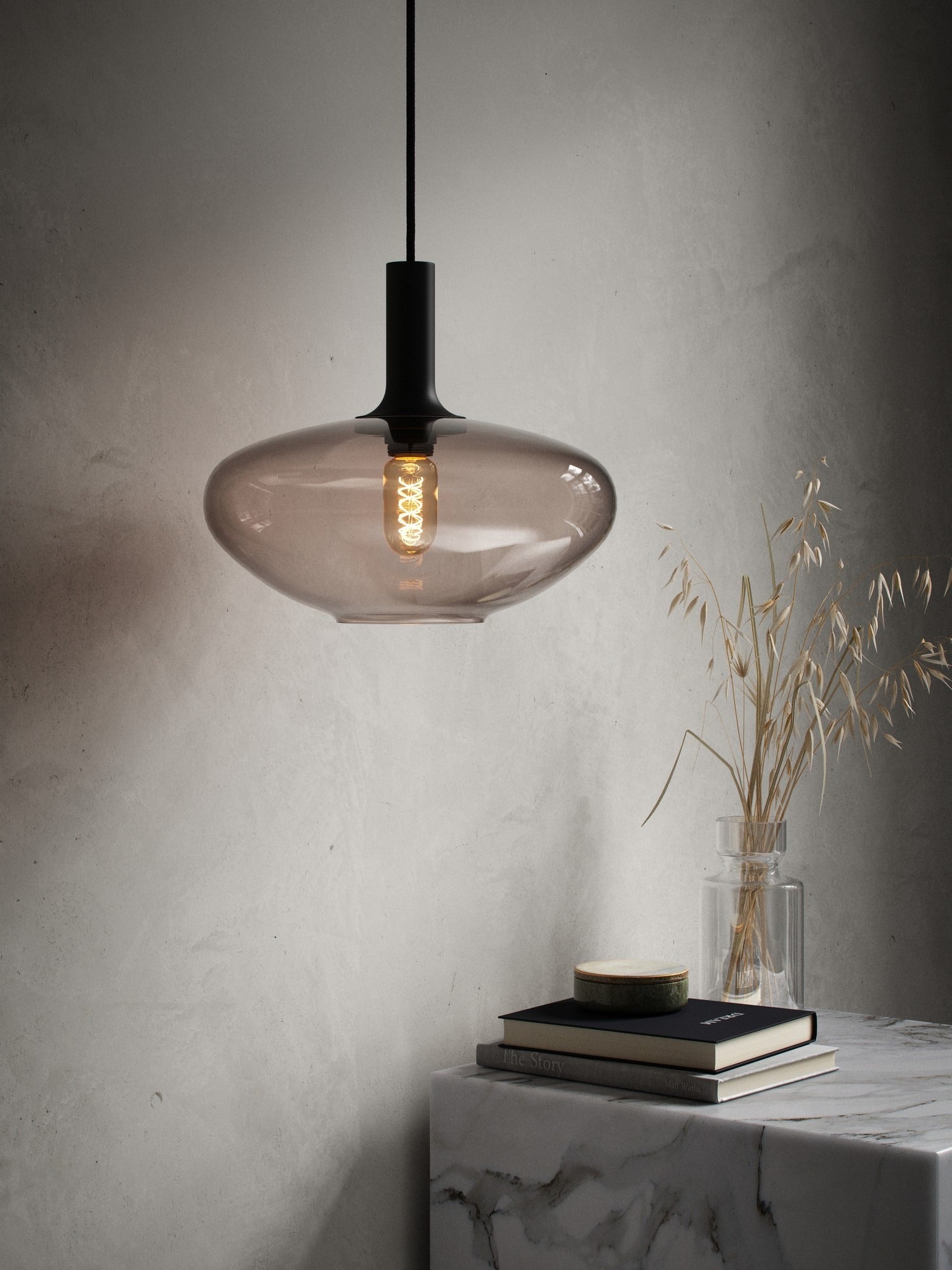 Ampoule DECO - E27 T45 Spiral Dimmable, verre ambré - blanc chaud 2200K 400 l. - Nordlux