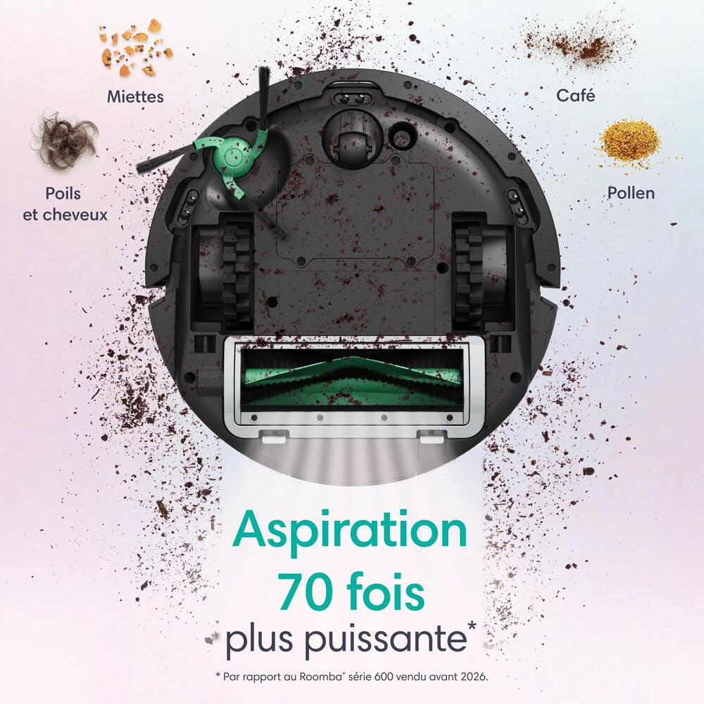 Robot Aspirateur Laveur IROBOT Roomba Mini Noir F155040