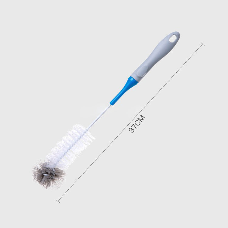 Brosse à bouteille 36 cm bleue, diamètre des poils 21 mm, avec manche en plastique PP