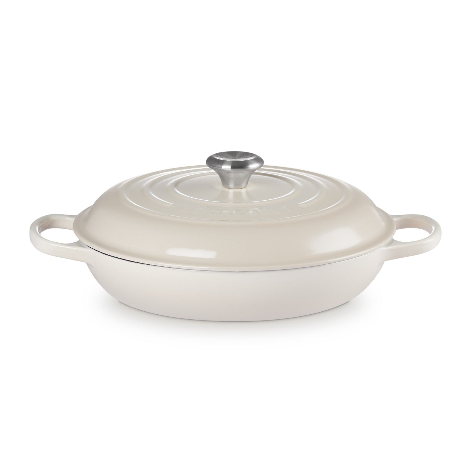 LE CREUSET Signature Cocotte ovale avec diamètre de 31 cm - Blanc meringue