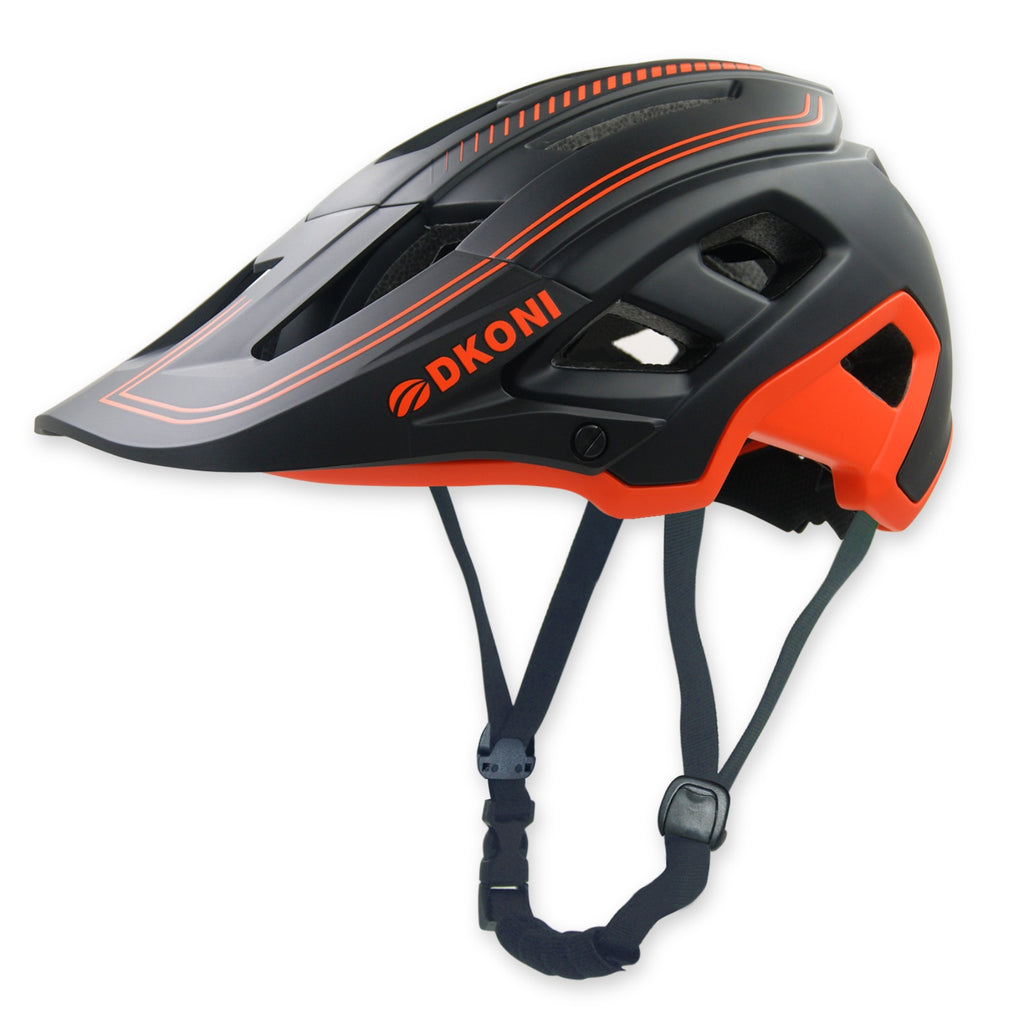 DKONI HS-062 Casque de vélo de montagne adulte noir & orange - L 56-61 cm